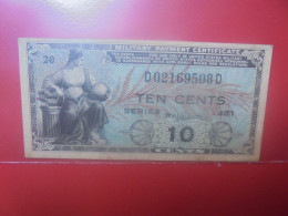U.S.A (MILITARY) 10 Cents  Série 481 (1951-54) Circuler (B.34) - 1951-1954 - Series 481