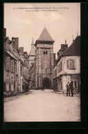 CPA Chambon-sur-Voueize, Un Coin Du Bourg, Entrée De L`Eglise XIe Et XIIe Siècles - Chambon Sur Voueize