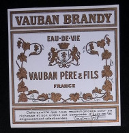 étiquette, Alcools & Spiritueux, Eau De Vie, Vauban Père & Fils, Vauban Brandy, Frais Fr 1.75 E - Alcohols & Spirits