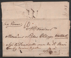 L. Datée 1792 De VIENNE Pour LIEGE Man. "de Vienne" - "Près La Demoiselle Veuve Du Sr Henri … Derrière Le Palais" - 1790-1794 (Révol. Autrich. Et Invas. Franç.)