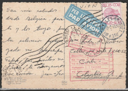 CP Bruxelles Par Avion Affr. N°1584 Càd "BRUXELLES-BRUSSEL/1975/K31K" Pour CALI (Colombie) + Càd CALI [RETOUR/Adresse In - Cartas & Documentos