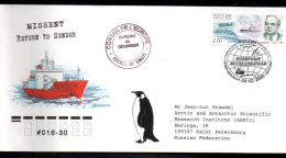 RUSSIE LETTRE DE L'EXPEDITION ANTARCTIQUE POUR LE CONSEIL DE L'EUROPE 2000 - Andere & Zonder Classificatie