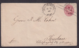 Altdeutschland Preussen Ganzsache 1 Sgr. K2 Trachenberg Niederschlesien Breslau - Postal  Stationery