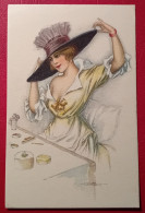 ILLUSTRATEUR A. BERTIGLIA  -JEUNE FEMME AU CHAPEAU - Bertiglia, A.