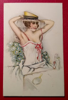 ILLUSTRATEUR A. BERTIGLIA  -JEUNE FEMME AU CHAPEAU - Bertiglia, A.