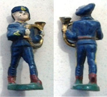 Figurine Chasseur Alpin Cor De Chasse Musique Béret (Starlux ?)_DSP245 - Militari