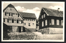 AK Schömberg, Gasthof Mit Saal Zum Löwen, Besitzer Burghard, Mit Nebengebäude  - Schömberg