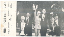 MINI-POSTER-J.O Remise Des Médailles Du Patinage Artistique Couples Jeux Olympiques D'hiver De Grenoble 1968 - Bekleidung, Souvenirs Und Sonstige