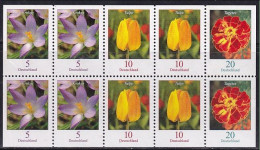 Se-tenent From Sheetlet 2005 Germany MNH, Flowers, Flower, - 2001-2010