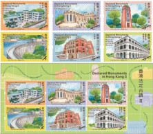 Hong Kong 2024 Declared Monuments In Hong Kong Stamps & M/S MNH - Unused Stamps