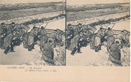 GUERRE 1914 - EN ARGONNE LA DEFENSE D'UNE ROUTE - Stereoskopie