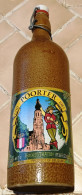 Rare Bouteille Céramique Ou Grès Bière Belge " POORTER Hoogstraten " _Dvbb006 - Bière