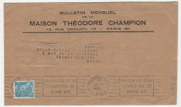 Lettre Avec Type Mercure, Maison Théodore Champion, 1942 - 1938-42 Mercure