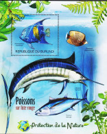 2012. BURUNDI. Nature Protection. Poissons Sur Liste Rouge. Block With 7500 F Stamp Nev... (Michel Block 233) - JF546888 - Unused Stamps