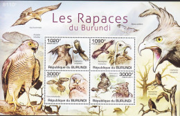 2011. BURUNDI. Birds Of Pray. Les Rapaces Du Burundi. Sheet With 4 Stamps Never Hinged. (Michel Block 156) - JF546893 - Unused Stamps