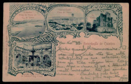 COIMBRA - GRUSS - Recordação De Coimbra-Postal Dirigido, Em 1900, à Viscondessa Da Marinha Grande (RARO) Carte Postale - Coimbra