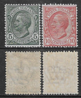 Italia Italy 1906 Regno Leoni Effigie Sa N.81-82 Completa Nuova Integra MNH ** - Mint/hinged