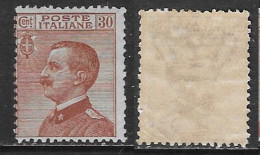 Italia Italy 1922 Regno Michetti Sinistra Effigie C30 Sa N.127 Nuovo Integro MNH ** - Mint/hinged