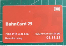 GERMANY BAHNCARD 25 - Sonstige & Ohne Zuordnung