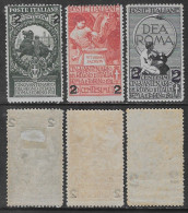 Italia Italy 1913 Regno Soprastampati Sa N.99-101 Completa Nuova Integra MNH/MH **/* - Mint/hinged