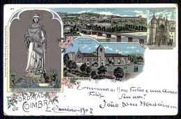 COIMBRA - GRUSS - Recordação De Coimbra. ( RARO ) ( Ed. Papelaria Central Francisco Borges Nº 1655.) Carte Postale - Coimbra