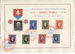 Slowakei Weißes Gedenkblatt Ruzomberok Sonderstempel 24.4.39 Hlinka-Marken - Covers & Documents