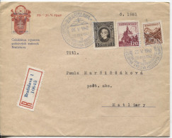 Slowakei Bratislava Briefmarkenausstellung Sonderstempel 26.5.42 „b“, R-Brief - Storia Postale