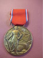 Médaille Avec Ruban / Ancienneté/Syndicat Entrepreneurs Travaux Publics /Rougeot /Bronze / 1986      MED521 - Altri & Non Classificati