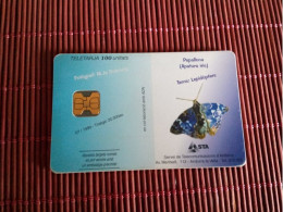 Buterfly PhonecardAndorra Used  Only 20.000 Ex Made Rare - Andorre