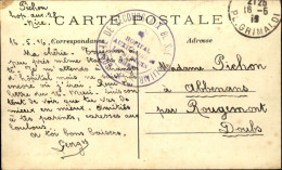 1918   Cachet  "  SOCIETE DE SECOURS MILITAIRE  Hopital Auxilliaire  28 à NICE "  Envoyée à ABBENANS 25 - Briefe U. Dokumente