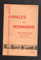 ANNALES DE NORMANDIE 1966 Sépultures D'Ifs Bonnevile Sur Touques Daubeuf Sées - Normandië