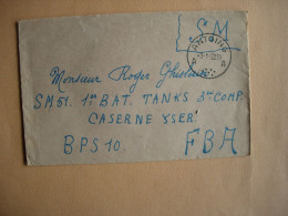 Belgique Poste Miltiare Lettre Envoyée D'Antoing Vers La FBA Le 3.10.1953 - Lettres & Documents