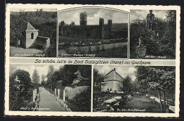 AK Bad Salzgitter, Greifpark, Sieben-Raben-Schloss, Dornröschen-Schloss, Wilder Mann U.a.  - Salzgitter