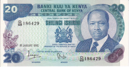 BILLETE DE KENIA DE 20 SHILINGI DEL AÑO 1982 SIN CIRCULAR (UNC) (BANK NOTE) - Kenya