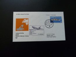 Lettre Premier Vol First Flight Cover Munchen To Teheran Iran DC10 Lufthansa 1975 - Erst- U. Sonderflugbriefe