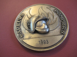 Médaille De Table/ Sapeurs Pompiers/ Ville D'Orgeval Inauguration/ 6 Novembre 1993          MED529 - Bomberos