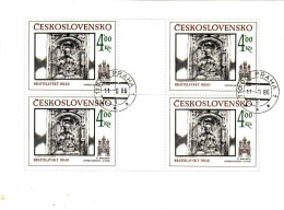 Czechoslovakia 1986, Mi. 2874, 4er-Block, Historischs Motive Von Pressburg, Used, CTO - Usados