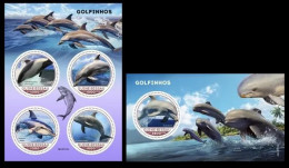 Guinea Bissau 2023 Dolphins. (510) OFFICIAL ISSUE - Dolphins