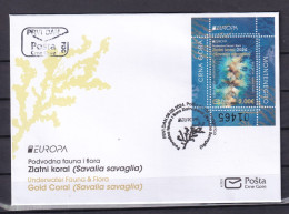 MONTENEGRO  2024,EUROPA CEPT, UNDERWATER FLORA AND FAUNA.SAVALIA SAVAGLIA,BLOCK,FDC - Montenegro