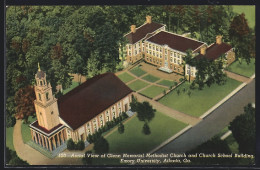 AK Atlanta, GA, Aerial View Of Glenn Memorial Methodist Church And Church School Building, Emory University - Atlanta