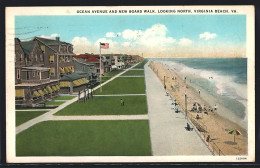 AK Virginia Beach, VA, Ocean Avenue And New Board Walk, Looking North  - Virginia Beach