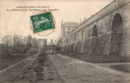 45 , Cpa  CHATILLON COLIGNY , Le Chateau , Les Arcades ,  La Terrasse (16029) - Chatillon Coligny