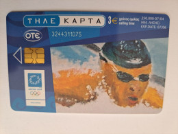 GRIEKENLAND/GREECE / € 3,- / SPORTS/ SWIMMING  /     Fine Used Card  **16995 ** - Grecia