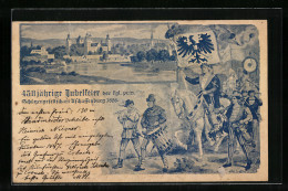 Lithographie Ganzsache Bayern PP7C26 /01: Aschaffenburg, 450 Jährige Jubelfeier Der Kgl. Priv. Schützengesellschaft   - Postkarten