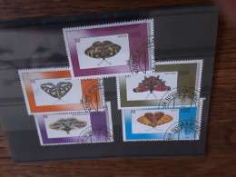 Bulgarie Lot De 5 Timbres Papillons - Gebruikt