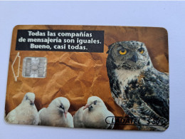 MEXICO CHIPCARD/ $ 50,-  / BIRDS/ OWLS  /   , LADATEL  USED CARD   ** 17001** - Mexique