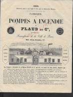 POMPIERS MILITARIA DOCUMENT PUBLICITAIRE ILUSTRÉE POMPES A INCENDIE FLAUD PARIS FABRIQUE DE CASQUES SAPEUR POMPIER RARE - Brandweer