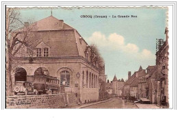 23.CROCQ.LA GRANDE RUE.POMPE A ESSENCE.AUTOBUS. - Crocq