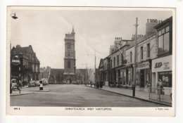 West Hartlepool - Christchurch, Street Scene, Shops - 1955 Raphael Tuck Real Photo Postcard No. WH 8 - Hartlepool