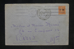 FRANCE - Enveloppe En FM (de Saigon) Pour Paris En 1934 Avec Vignettes Au Verso - L 153751 - Storia Postale